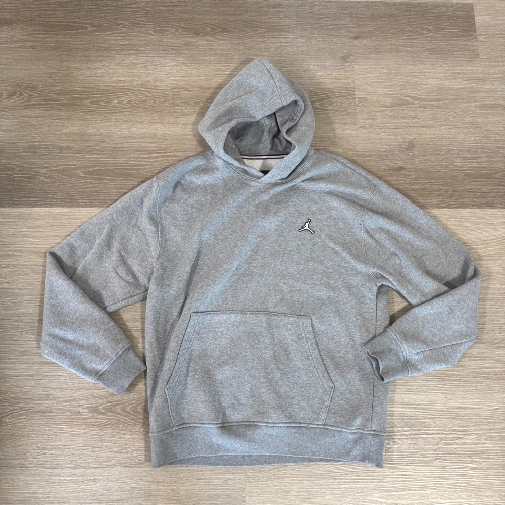 Jordan Hoodie Mens Medium Gray Jumpman Fleece Pullover DQ7466-091